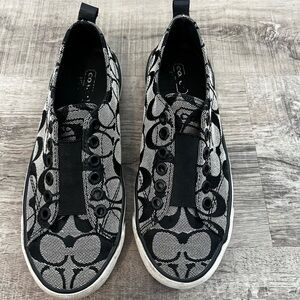 Coach Monogram Black and Gray Women's Sneakers